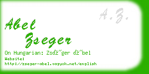 abel zseger business card
